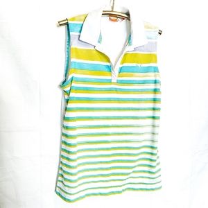Puma Striped Sleeveless Women's Golf Polo XL